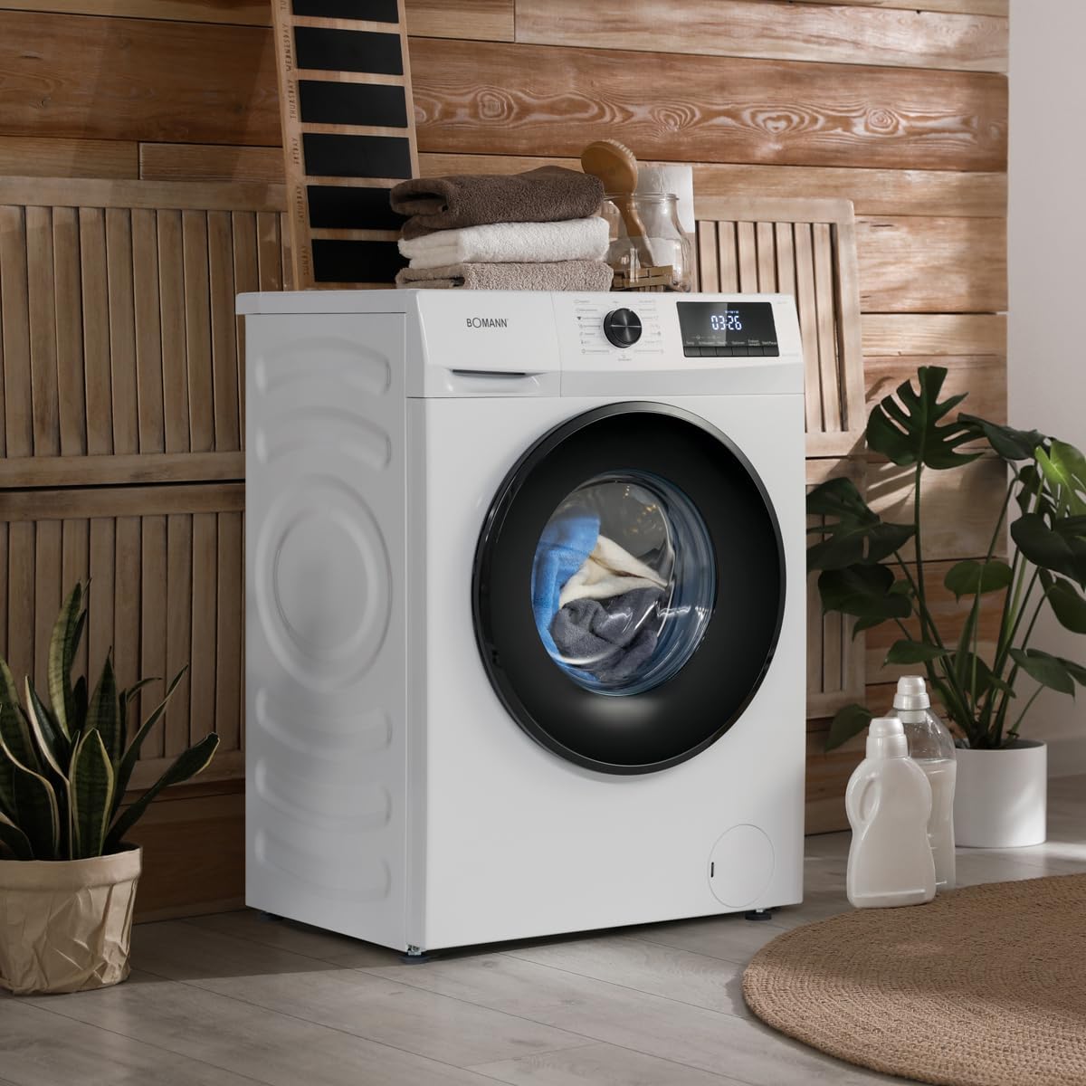 Bomann® Waschmaschine 7kg | max. 1400 U/min | 10 Jahre Motorgarantie | effizienter, leiser & langlebiger Invertermotor