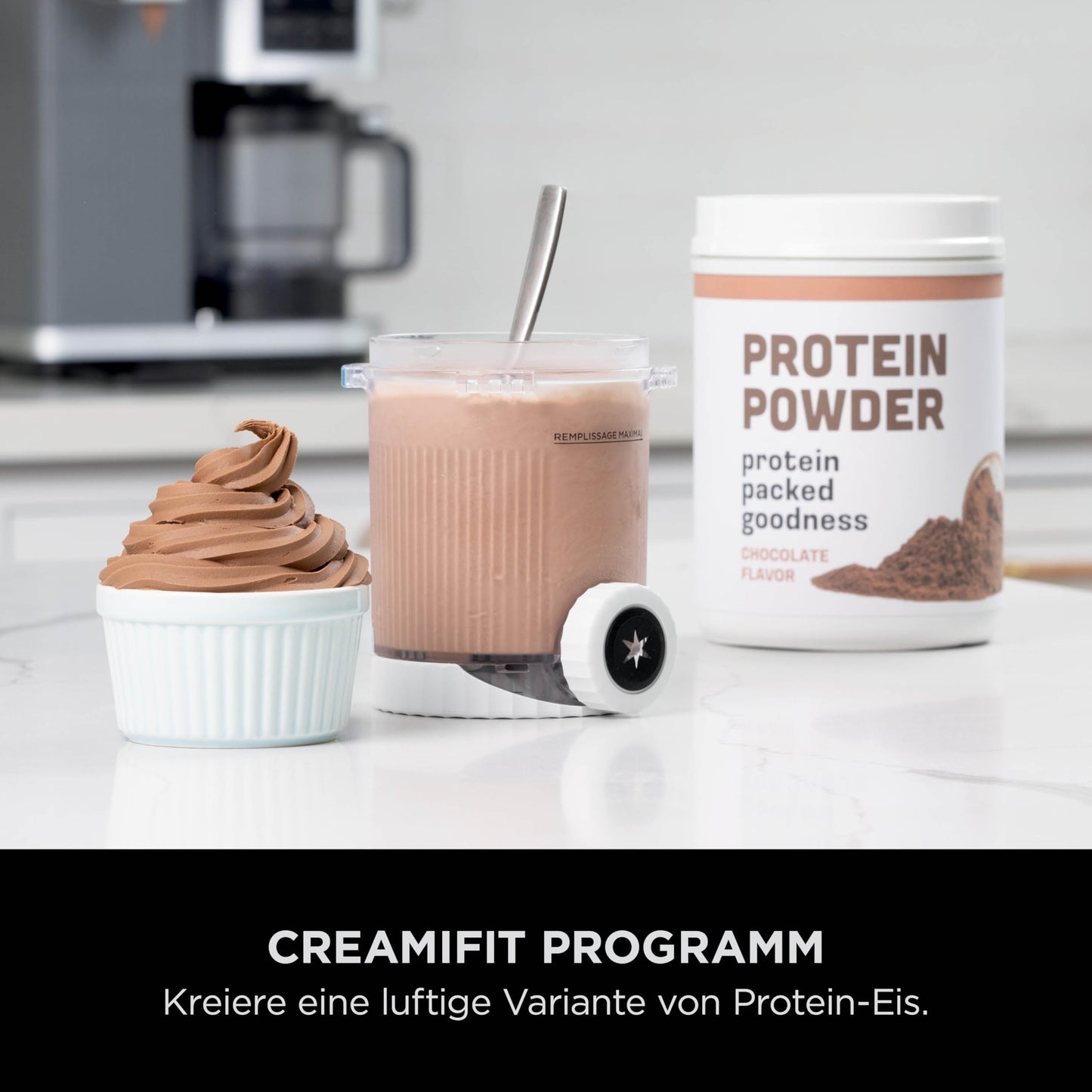 Ninja CREAMi Scoop & Swirl Eismaschine mit 2 Behältern, 13 Funktionen, für Eiscreme, Softeis, Gelato, Sorbet