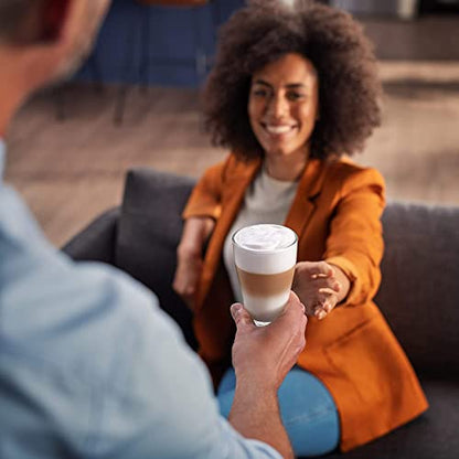 Philips 5400 Series Fully Automatic Coffee Machine - LatteGo, 12 Drinks, Milk Frother, Touchscreen, 4 Profiles, Chrome Finish (EP5447/90)