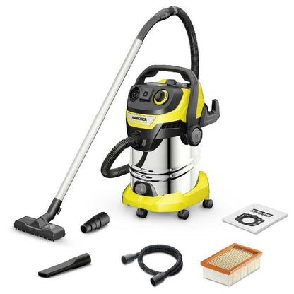 Kärcher wet/dry vacuum cleaner WD 6 P S V-30/6/22/T, incl. power outlet, flat pleated filter, patented filter box, filter cleaning