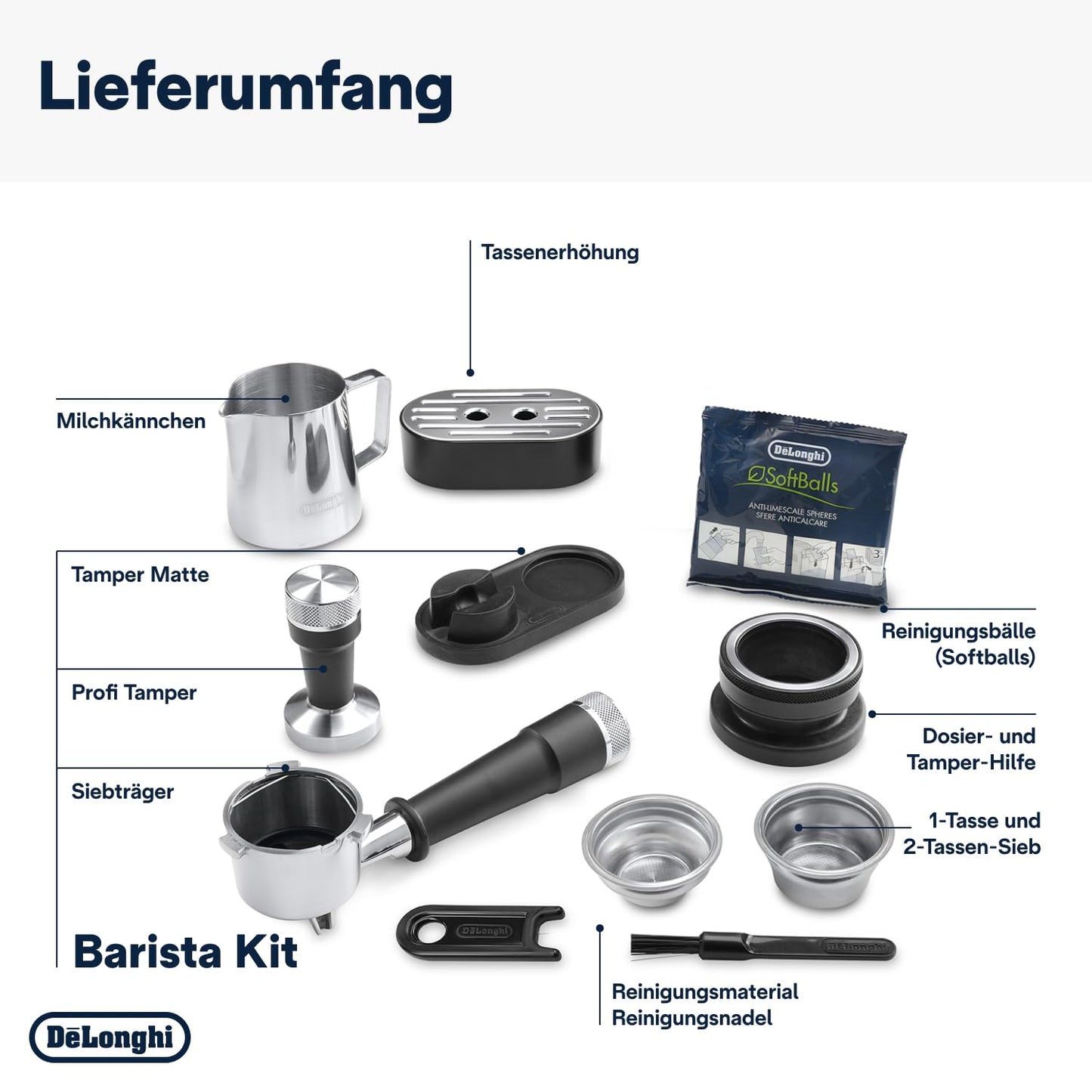 De'Longhi Siebträgermaschine La Specialista Arte EC9155.MB, Espressomaschine mit Mahlwerk, 8 Mahlgradeinstellungen, 15 Bar, 3 Temperaturen