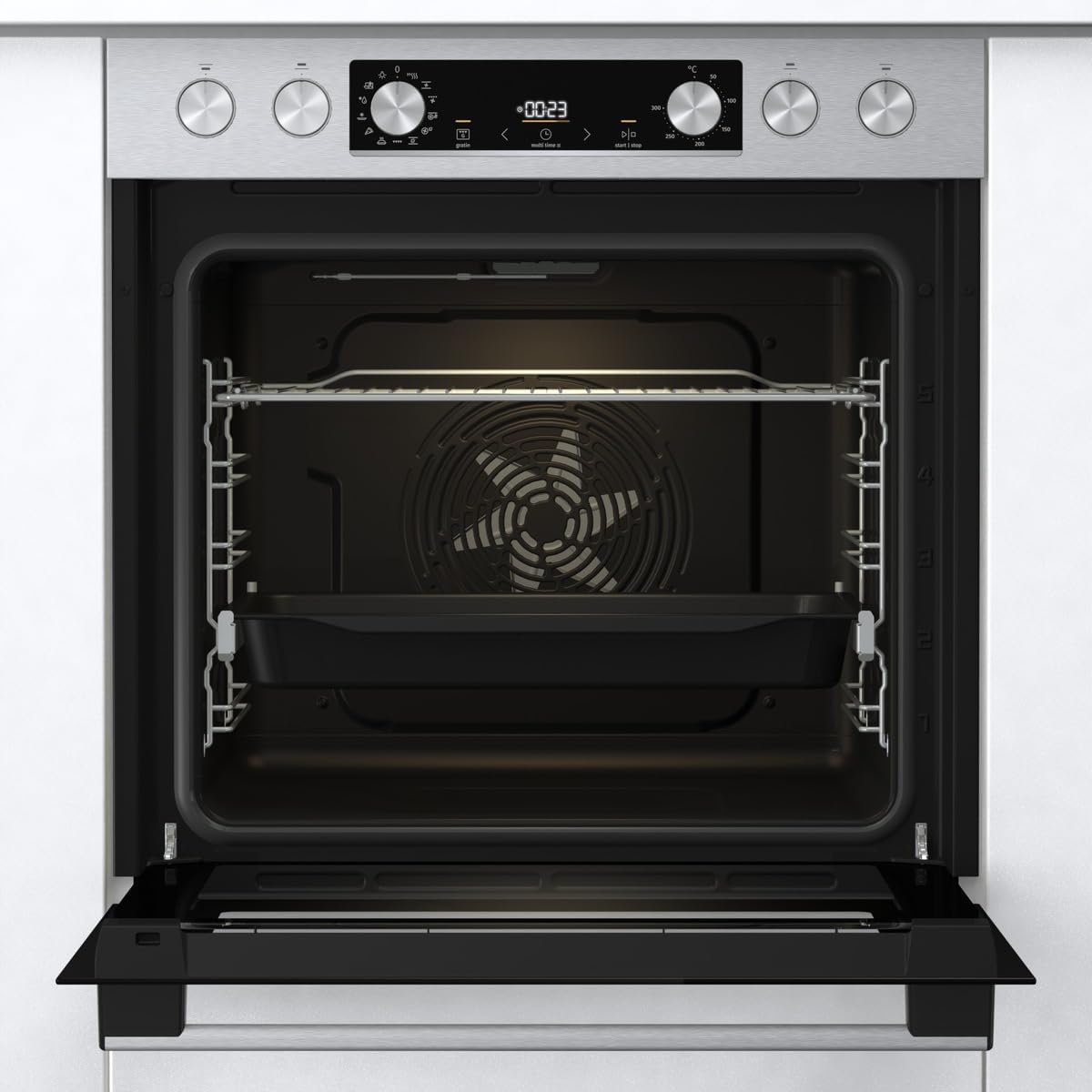 Gorenje Built-in Oven Set Hot Air Inox Set 4 with Ceramic Hob / 77 Liter / ExtraSteam