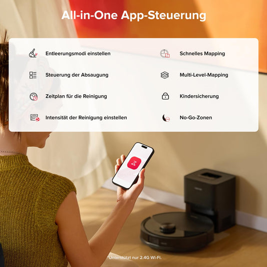 roborock Q10 S5+ Set Saugroboter mit Wischfunktion, 10.000 Pa HyperForce Saugkraft, Dual Anti-Tangle System