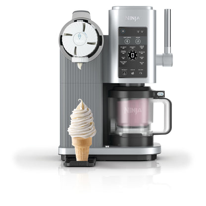 Ninja CREAMi Scoop & Swirl Eismaschine mit 2 Behältern, 13 Funktionen, für Eiscreme, Softeis, Gelato, Sorbet