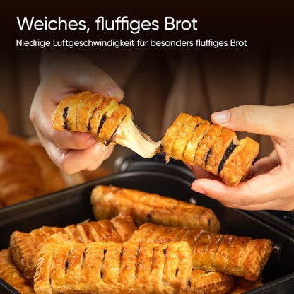 COSORI Turbo Tower Pro Smart Heißluftfritteuse, 10,8L Keramikbeschichtung, DualBlaze-Technologie und WLAN-Steuerung, Silbergrau