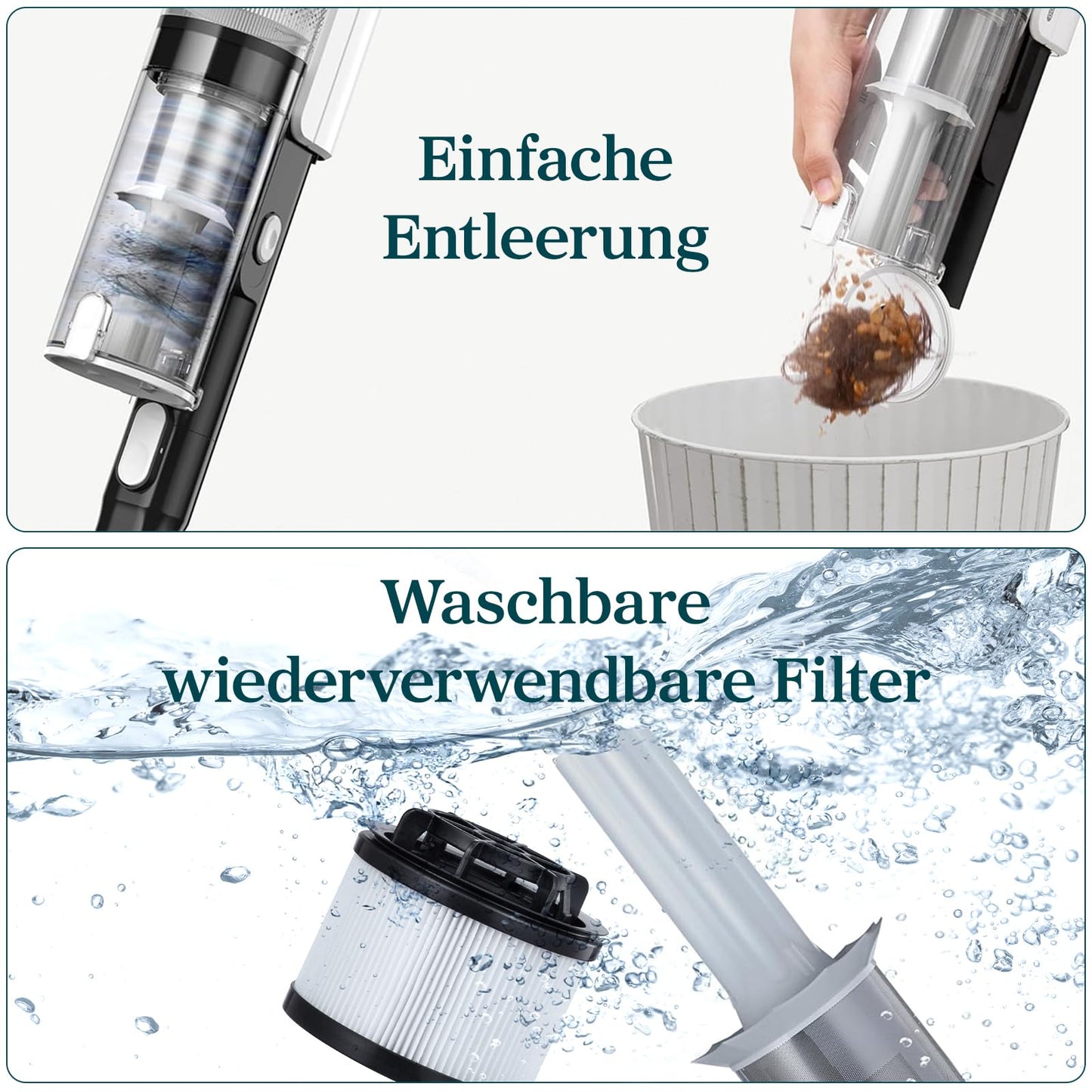 Levoit - Cordless Vacuum Cleaner - Runtime for 75㎡ - Cordless Vacuum - 4-in-1 Vacuum Cleaner - 99.9 Percent Filtration Performance