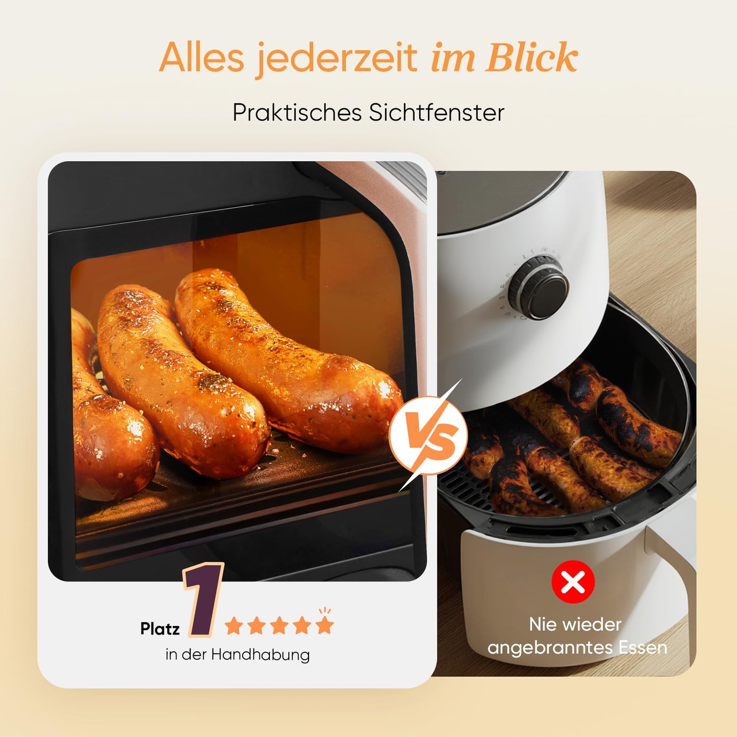 COSORI Heißluftfritteuse 2 Kammern, Airfryer Testsieger der Stiftung Warentest, 6-in-1 Dual Zone Heißluftfritteuse 8,5 L