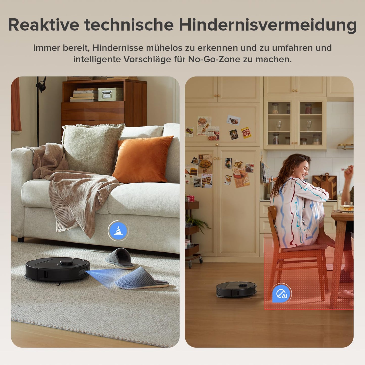 roborock Qrevo Serie Saugroboter mit Wischfunktion, 8000Pa Saugkraft (verbessert von Qrevo S), Anti-Verfilzungs-Seitenbürste