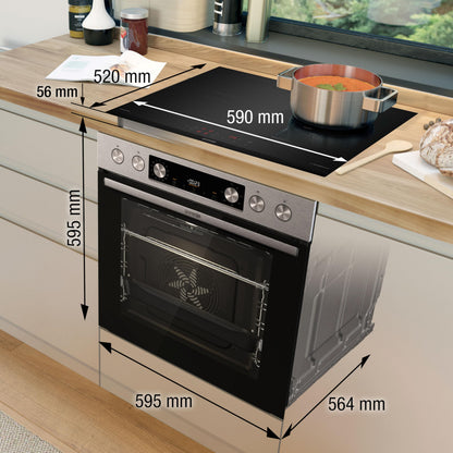 Gorenje Built-in Oven Set Hot Air Inox Set 4 with Ceramic Hob / 77 Liter / ExtraSteam