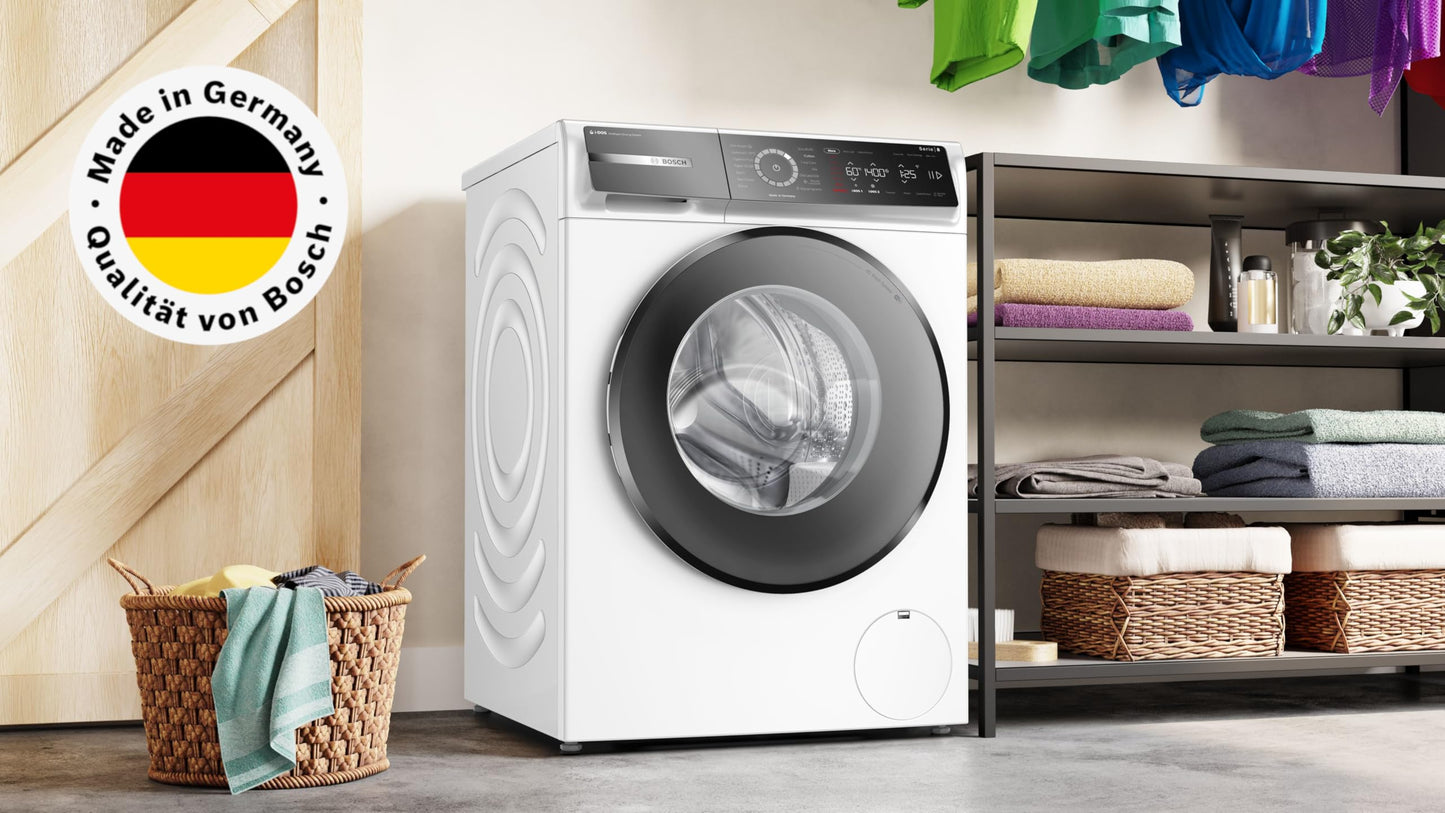 Bosch WGB244040 Serie 8 Smarte Waschmaschine, 9 kg, 1400 U/Min, Made in Germany, Active Water Plus Energie- und Wasserersparnis